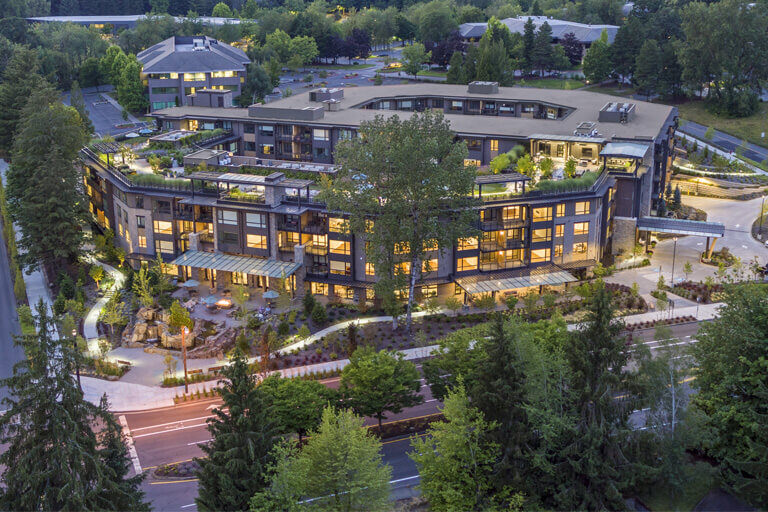 External photo of the Lake Oswego community