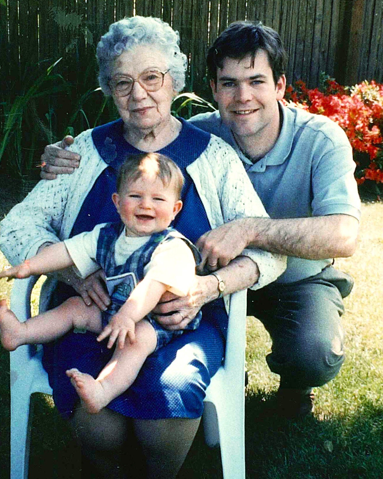 Founder Fee Stubblefield with his Grandmother, Lillian, and his son. 