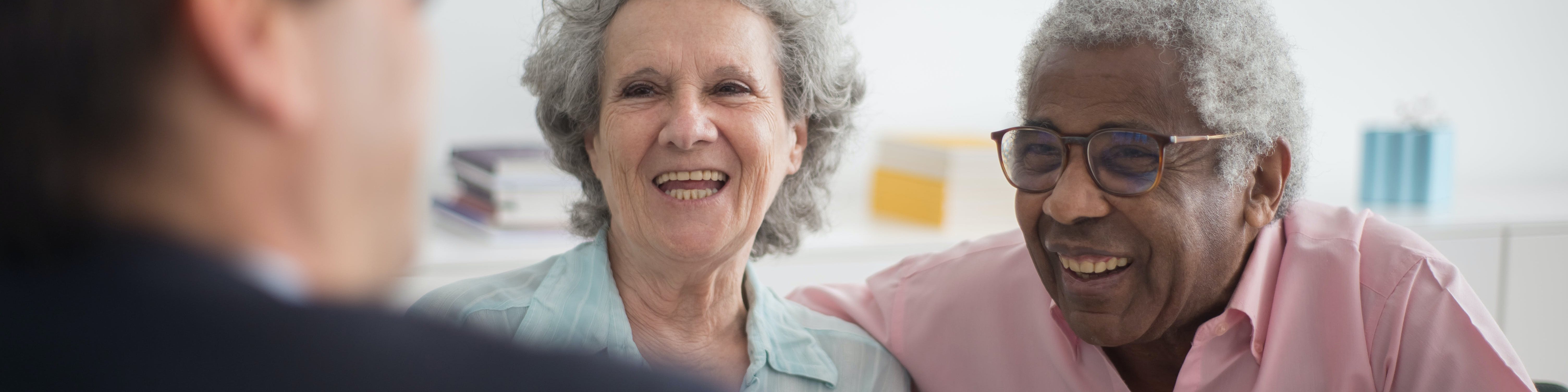 Older couple laughing