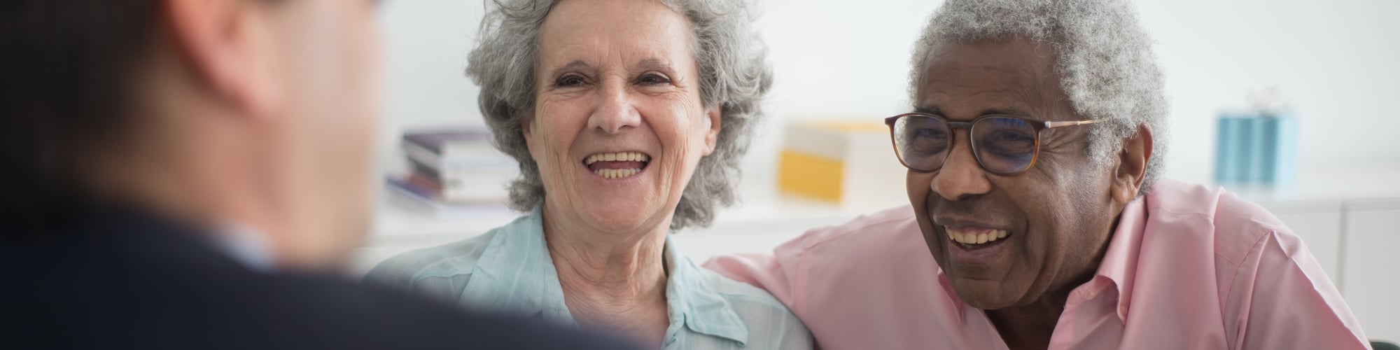 Older adults laughing