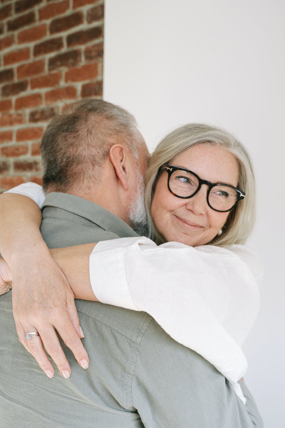 Couple embracing